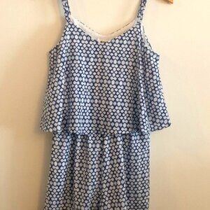Blue & White Tank Romper!